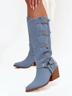 Kozačky na podpatku model 217817 Step in style