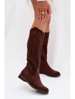 Ažurové kozačky model 224441 Step in style Ažurové kozačky model 224441 Step in style