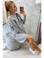 Oversize mikina s asymetrickými boky šedá Oversize mikina s asymetrickými boky šedá