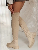 Dámské béžové kozačky ELEFIVE FashionStreet ZY0579