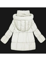 Bílá péřová dámská oversize bunda S'West (B8539-26)