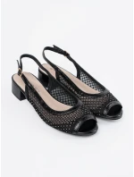 Moderní černé dámské sandály Obcas Moderní černé dámské sandály Obcas