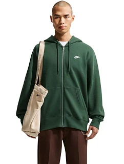 Pánská mikina Nike Club BB FZ Hoodie, zelená, FN3861 323