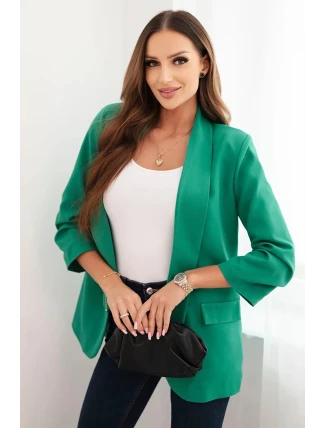 Dámská sako bez zapínání s podšívkou S/M zelená Dámská sako bez zapínání s podšívkou S/M zelená