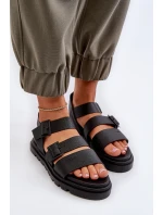 Dámské sandály z ekokože Big Star NN274065 Černé