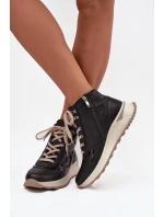 Dámské sportovní botky na platformě Zazoo – černé