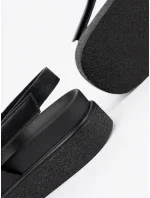 Jedinečné černé  sandály dámské platforma