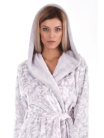 Dámský župan Flora s kapucí 3956 9103 dove grey - Vestis