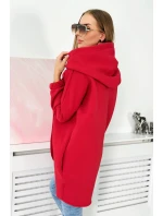 Krátká mikina na zip červená Krátká mikina na zip červená