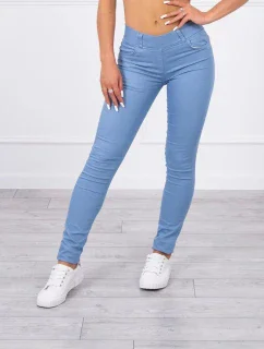 Barevné kalhoty z lehkého denimu