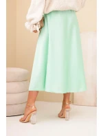 Dámská viskózová rozšířená sukně mátová