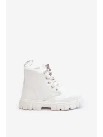 Dětské Lakované Ocieplené Boty MM374142 Big Star Bílé