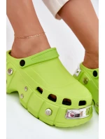 Dámské sandály na masivní platformě limetkové Korina