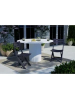 SADA 4 SKLÁDACÍCH PLASTOVÝCH ŽIDLÍ KOMODO V ANTRACITOVÉ BARVĚ