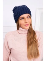 Čepice s rolováním Magda K293 navy blue Čepice s rolováním Magda K293 navy blue
