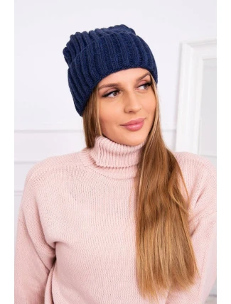 Čepice s rolováním Magda K293 navy blue Čepice s rolováním Magda K293 navy blue