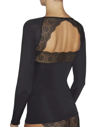 Dámské tričko s dlouhým rukávem 19185 černá - Ysabel Mora Dámské tričko s dlouhým rukávem 19185 černá - Ysabel Mora