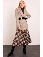 Dámská sukně 14426 hnědá kostka - BSL Dámská sukně 14426 hnědá kostka - BSL
