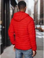 Pánská přechodná prošívaná bunda červená FashionStreet TX4417 Pánská přechodná prošívaná bunda červená FashionStreet TX4417