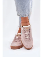 Semišové Sportovní Boty Sneakers Dámské D.Franklin DFSH387005 Špinavě Růžové