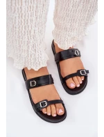 Dámské Sandály S Přezkami Černé Brinella