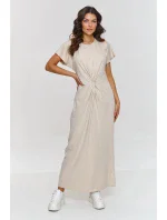 Denní šaty M878 béžové - Makadamia Denní šaty M878 béžové - Makadamia