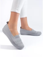 Moderní dámské polobotky šedo-stříbrné Moderní dámské polobotky šedo-stříbrné