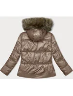 Dámská bunda ve velbloudí barvě se střihem bubliny S'west (B8190-101)