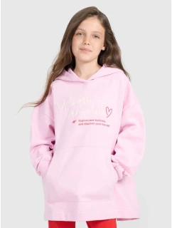 Dívčí mikina oversize s kapucí 4F 4FJRAW25TSWSF2429-56S