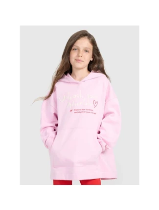 Dívčí mikina oversize s kapucí 4F 4FJRAW25TSWSF2429-56S