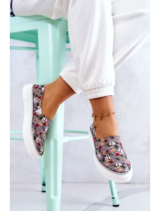 Dámské tenisky nazouvací Memory Foam Big Star JJ276015 šedé