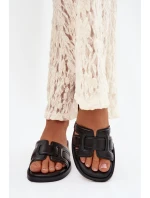 Dámské nazouváky na nízkém podpatku černé Lorania