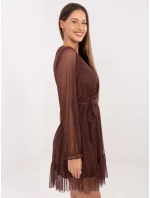 Šaty MI SK 61430.62 hnědé Šaty MI SK 61430.62 hnědé