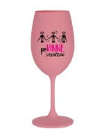 POVINNÉ CVIČENÍ - růžová sklenice na víno 350 ml POVINNÉ CVIČENÍ - růžová sklenice na víno 350 ml