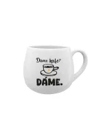 DÁME KAFE? DÁME. - bílý keramický hrníček 300 ml DÁME KAFE? DÁME. - bílý keramický hrníček 300 ml