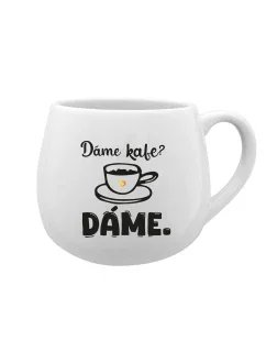 DÁME KAFE? DÁME. - bílý keramický hrníček 300 ml