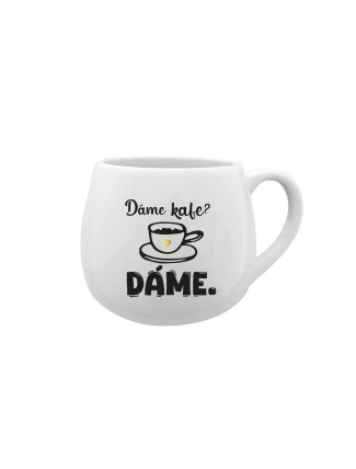 DÁME KAFE? DÁME. - bílý keramický hrníček 300 ml DÁME KAFE? DÁME. - bílý keramický hrníček 300 ml