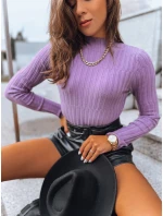 Dámský svetr s rolákem OASIS fialový FashionStreet MY2242 Dámský svetr s rolákem OASIS fialový FashionStreet MY2242