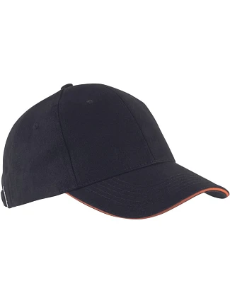 K-up KP 011 6 Panelová sandwich kšiltovka "Orlando" 20.0011 black/orange K-up KP 011 6 Panelová sandwich kšiltovka "Orlando" 20.0011 black/orange