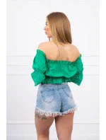 Španělská halenka tmavě zelená Španělská halenka tmavě zelená