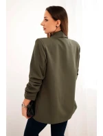 Bunda s klopou elegantní khaki