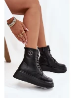 Dámské workery s vyhřívanou podšívkou na platformě s ozdobným detailem Vinceza 16513 Černé Dámské workery s vyhřívanou podšívkou na platformě s ozdobným detailem Vinceza 16513 Černé
