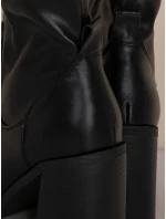 Dámské černé kozačky na podpatku FashionStreet ZY1334 Dámské černé kozačky na podpatku FashionStreet ZY1334