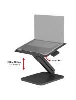 STOLNÍ STOJAN MACLEAN PRO MONITOR NEBO NOTEBOOK, PLYNOVÁ PRUŽINA, PRO STÁNÍ I SEZENÍ, ČERNÝ MC-493