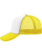 Daiber MB 70 5 panelová polyesterová síťovaná kšiltovka 03.0070 white/sun yellow