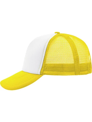 Daiber MB 70 5 panelová polyesterová síťovaná kšiltovka 03.0070 white/sun yellow