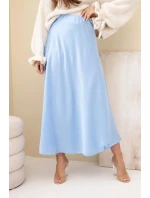 Sukně dámská viskózová rozšířená modrá