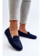 Dámské modré semišové mokasíny Ranica