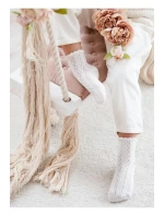 Dětské ažurové ponožky – ecru