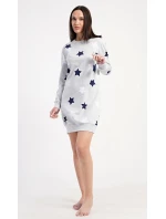 Dámské domácí šaty s dlouhým rukávem Hvězdy